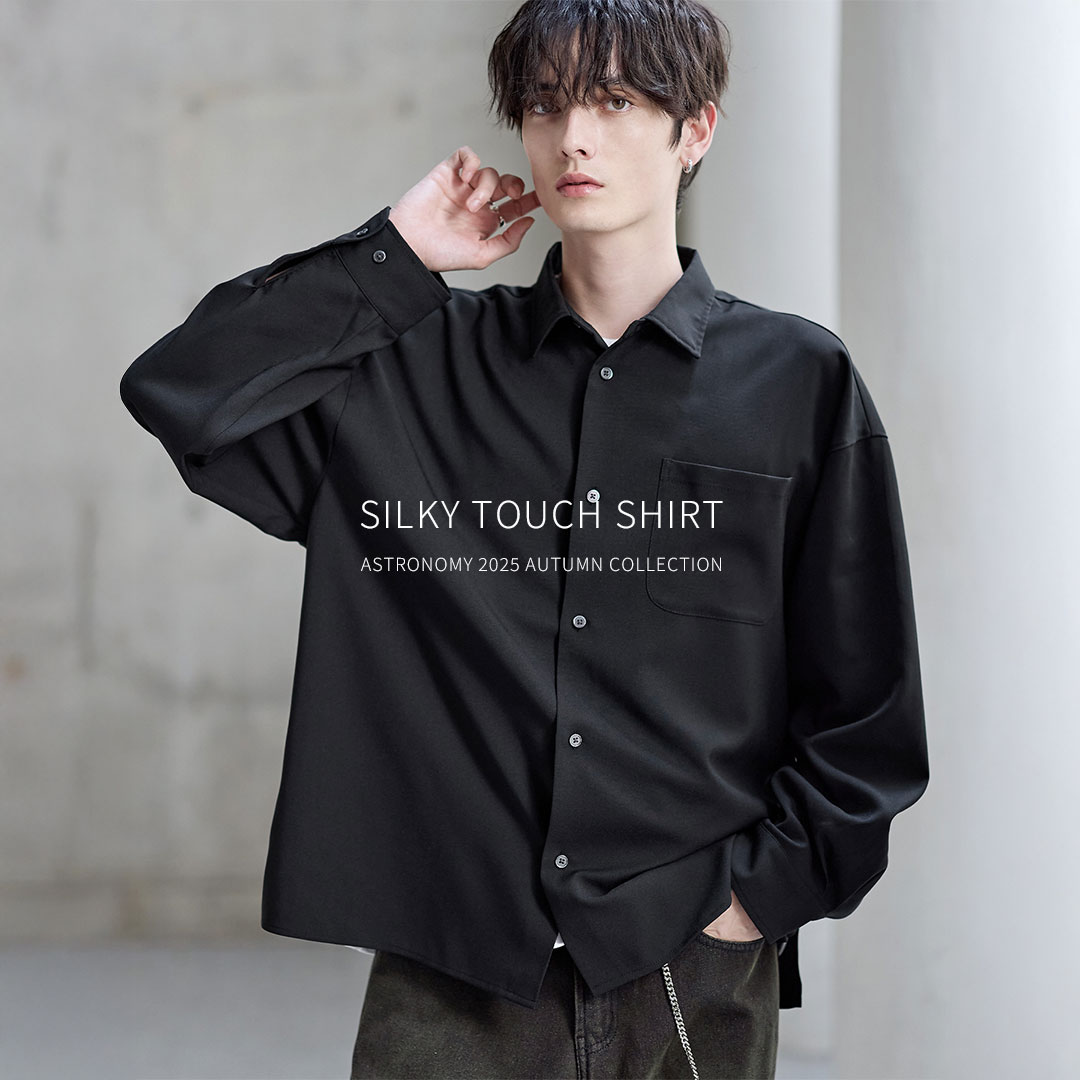 シルキータッチワイドシャツ