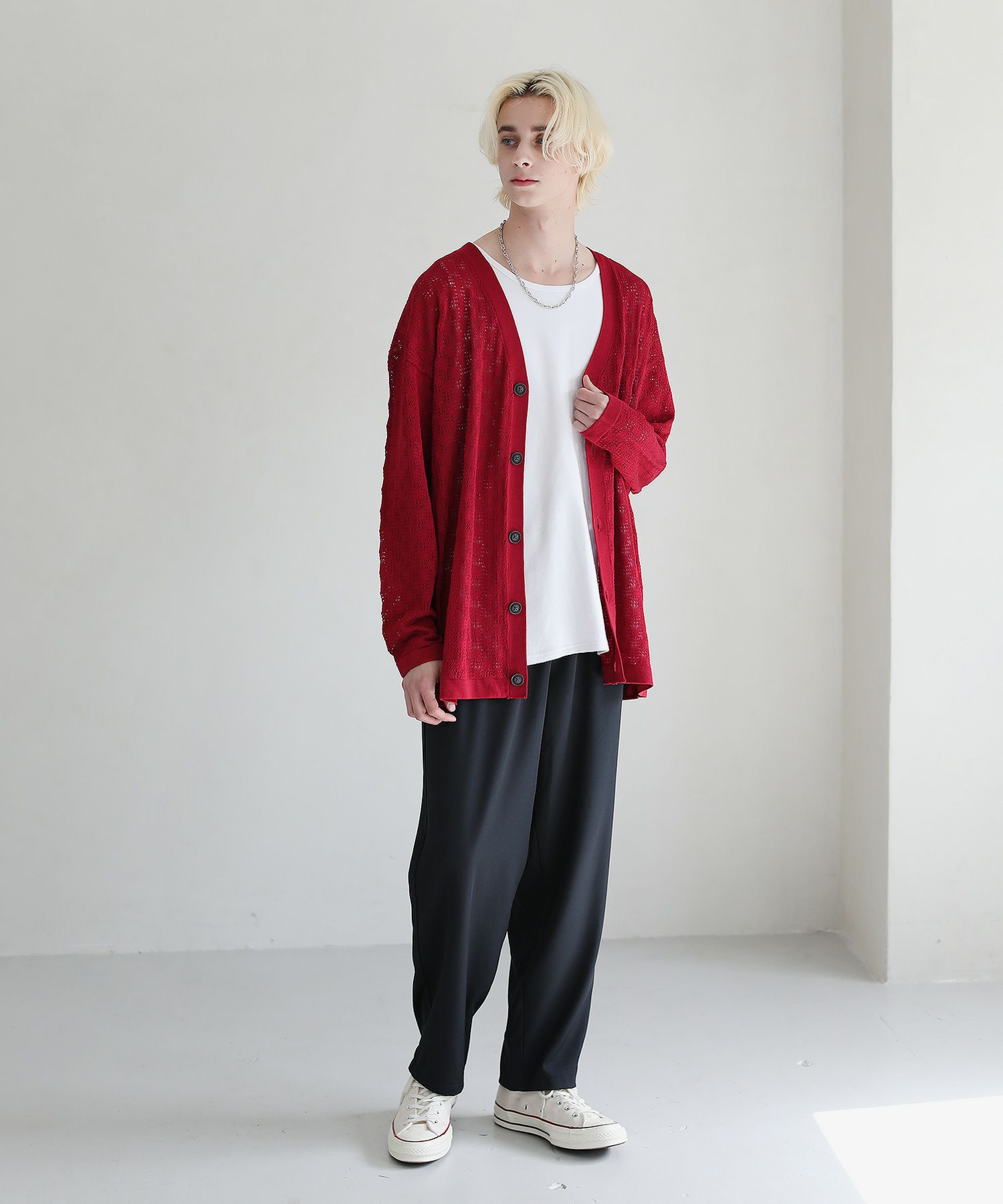 forksy. カーディガン 「forksy.」2WAYクロップドメランジ