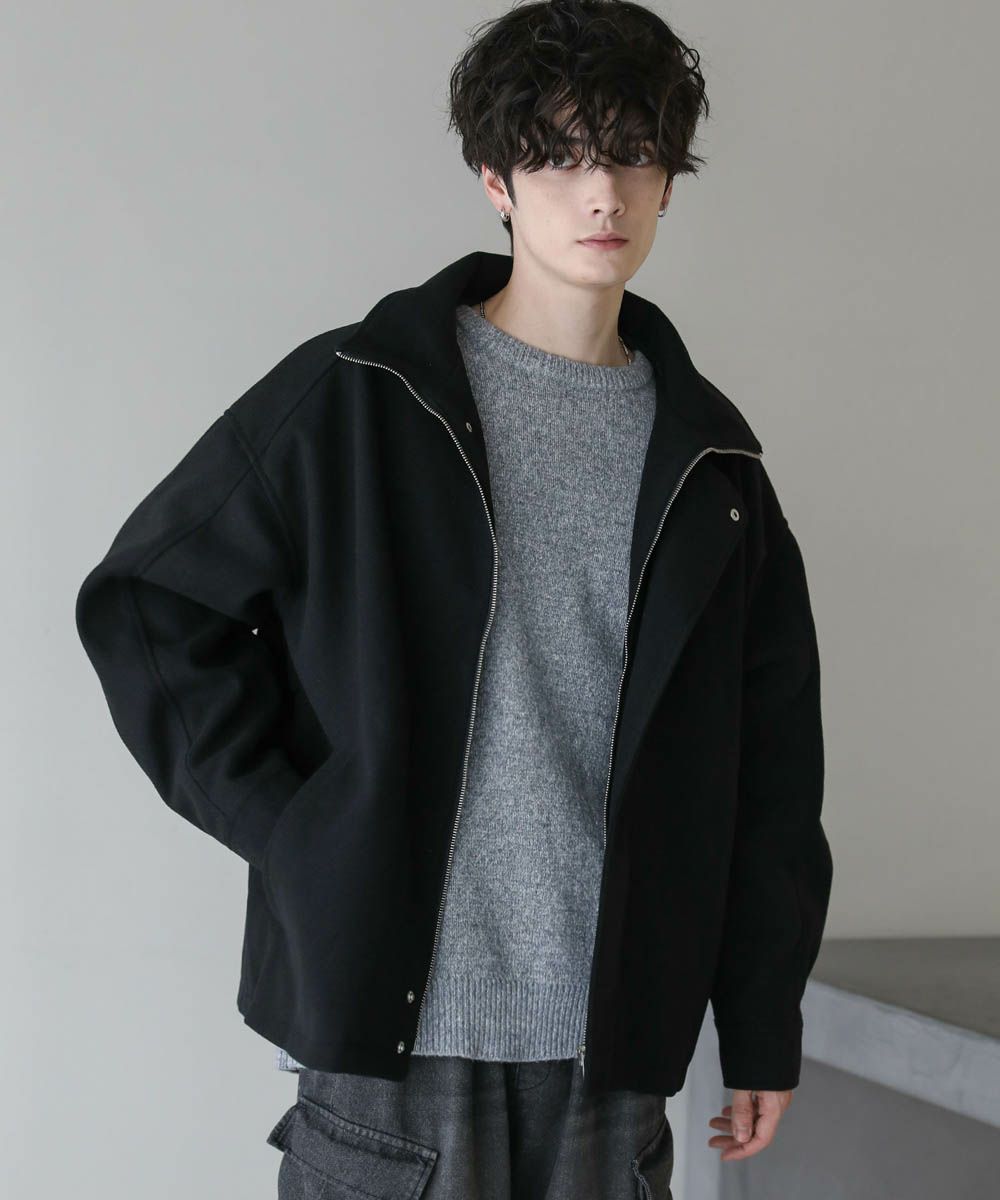 ビッグシルエットメルトンスタンドネックブルゾン | ASTRONOMY
