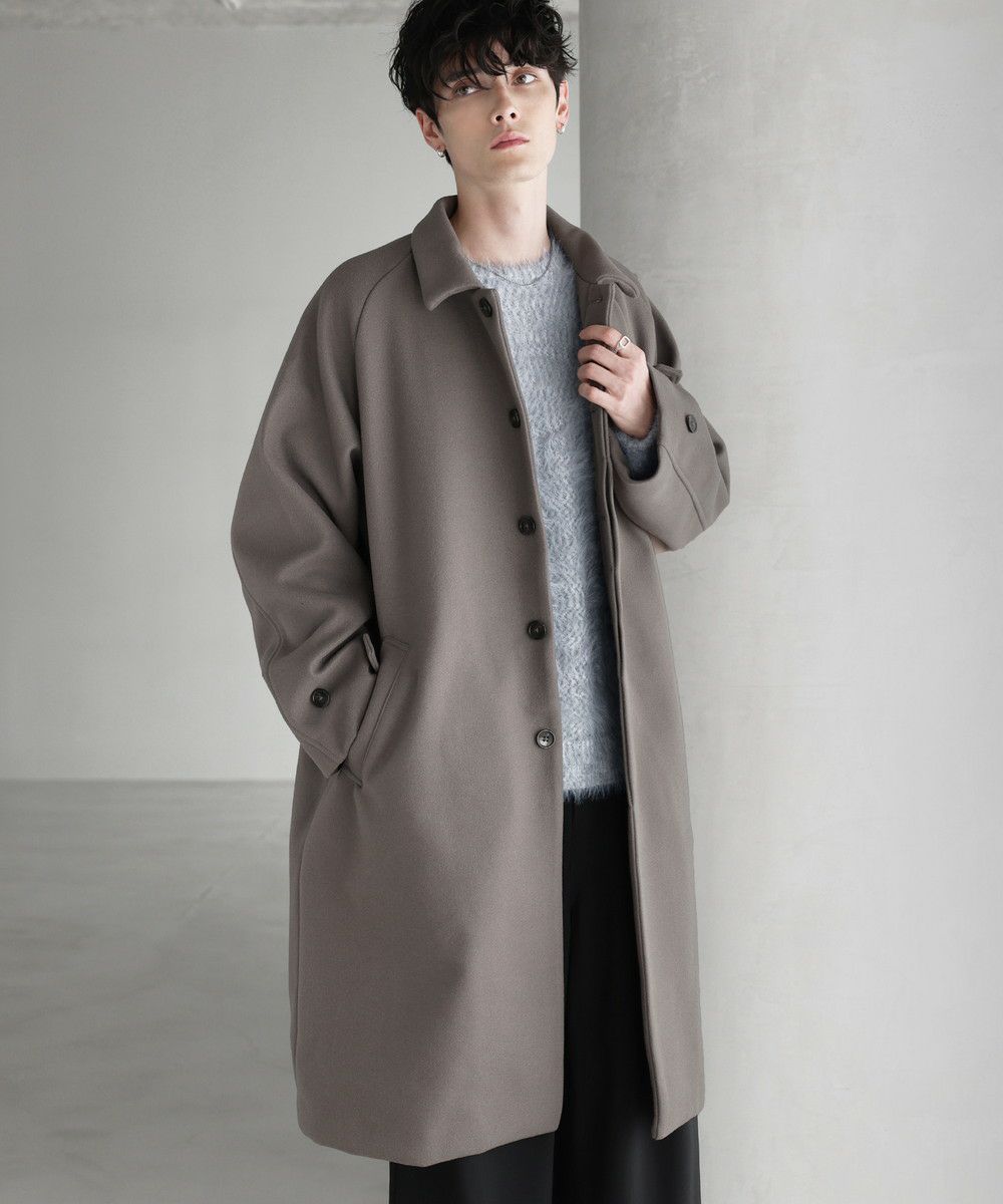 ビッグシルエット2way比翼メルトンステンカラーコート | ASTRONOMY