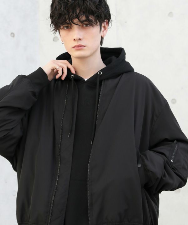 メルトン ビッグシルエットドロップショルダーメルトンショートモッズ