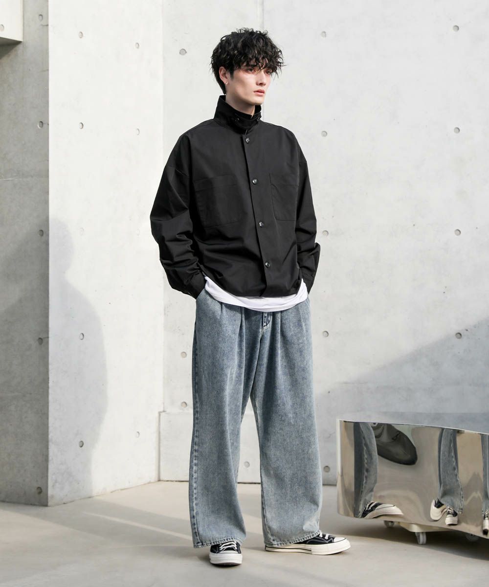 2wayハイネック仕様ダブルポケットシャツジャケット | ASTRONOMY