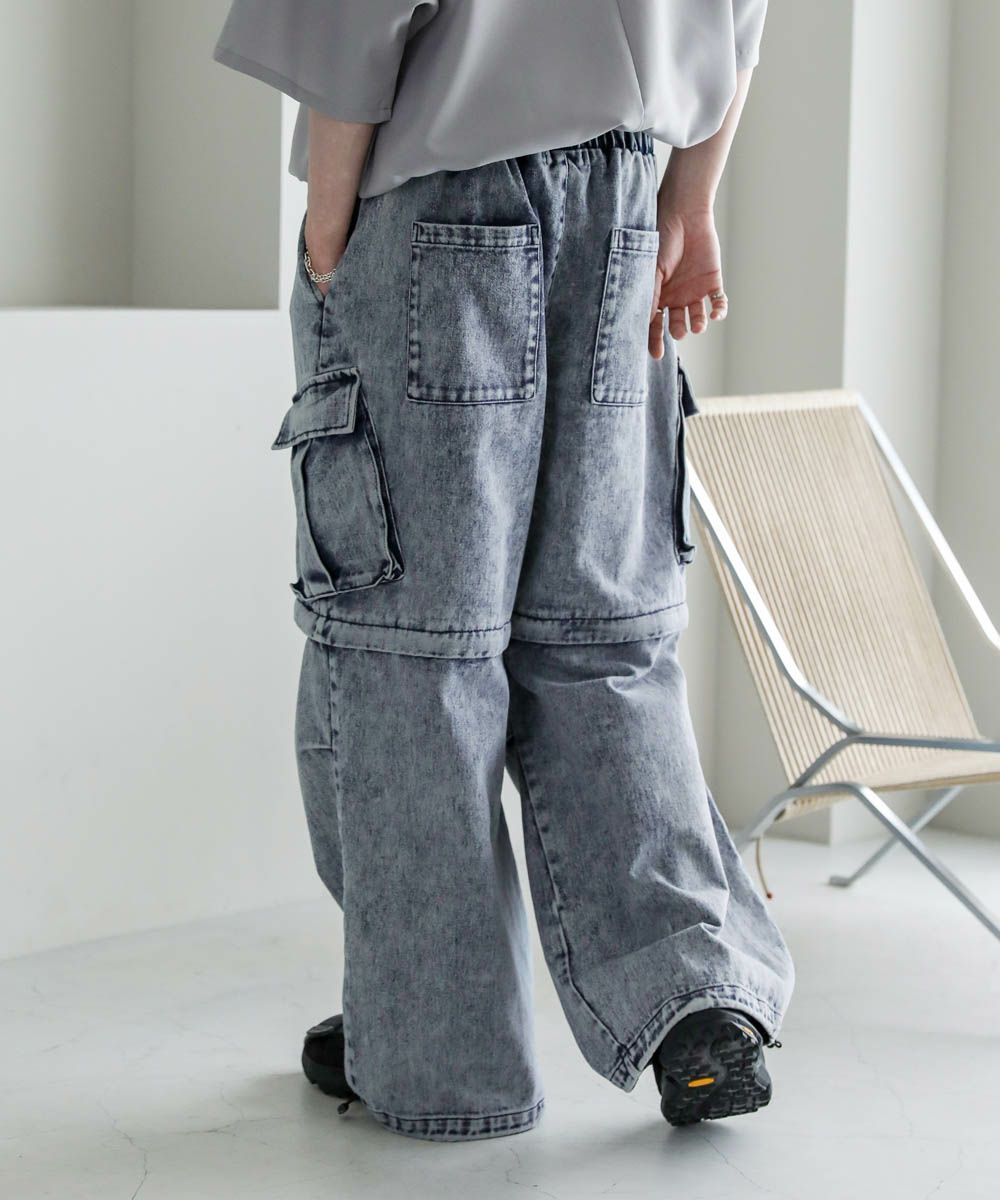 The Attico オーバーサイズ カーゴジーンズ　サイズ25 The Attico Fern ワイドカーゴジーンズ | ブルー | FARFETCH JP