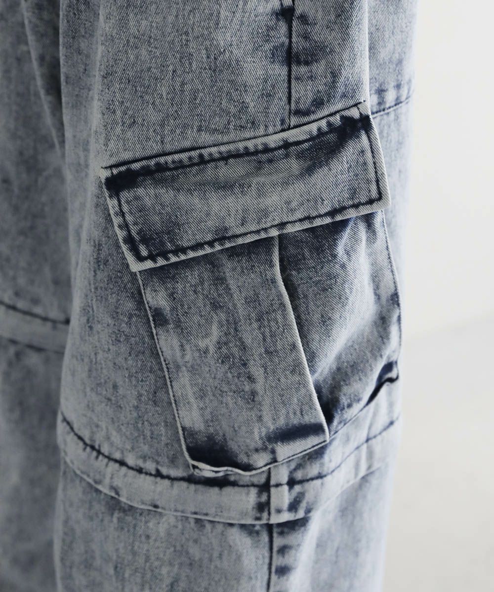 The Attico オーバーサイズ カーゴジーンズ　サイズ25 The Attico Fern ワイドカーゴジーンズ | ブルー | FARFETCH JP