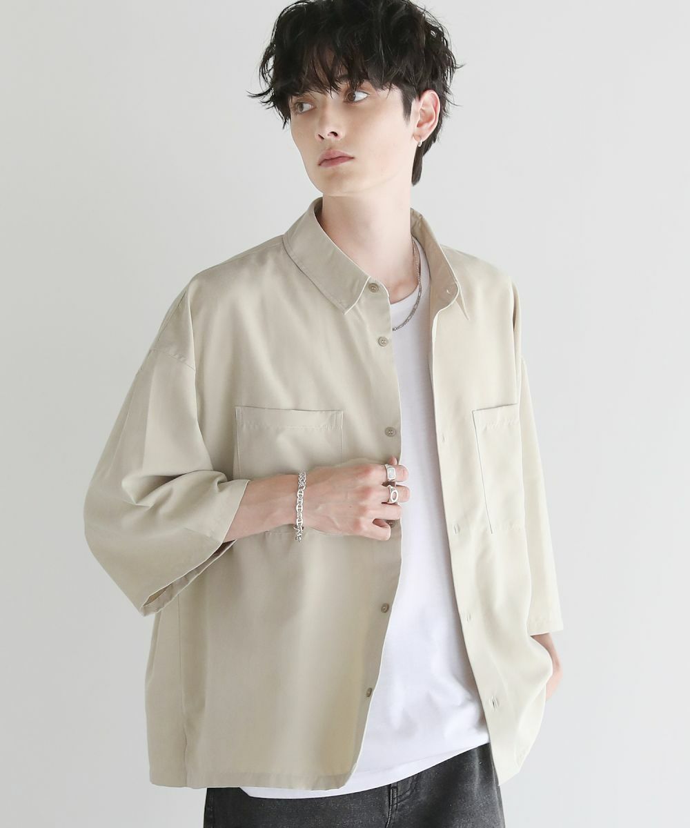 サマーフェイクスエードショート丈半袖シャツ | ASTRONOMY