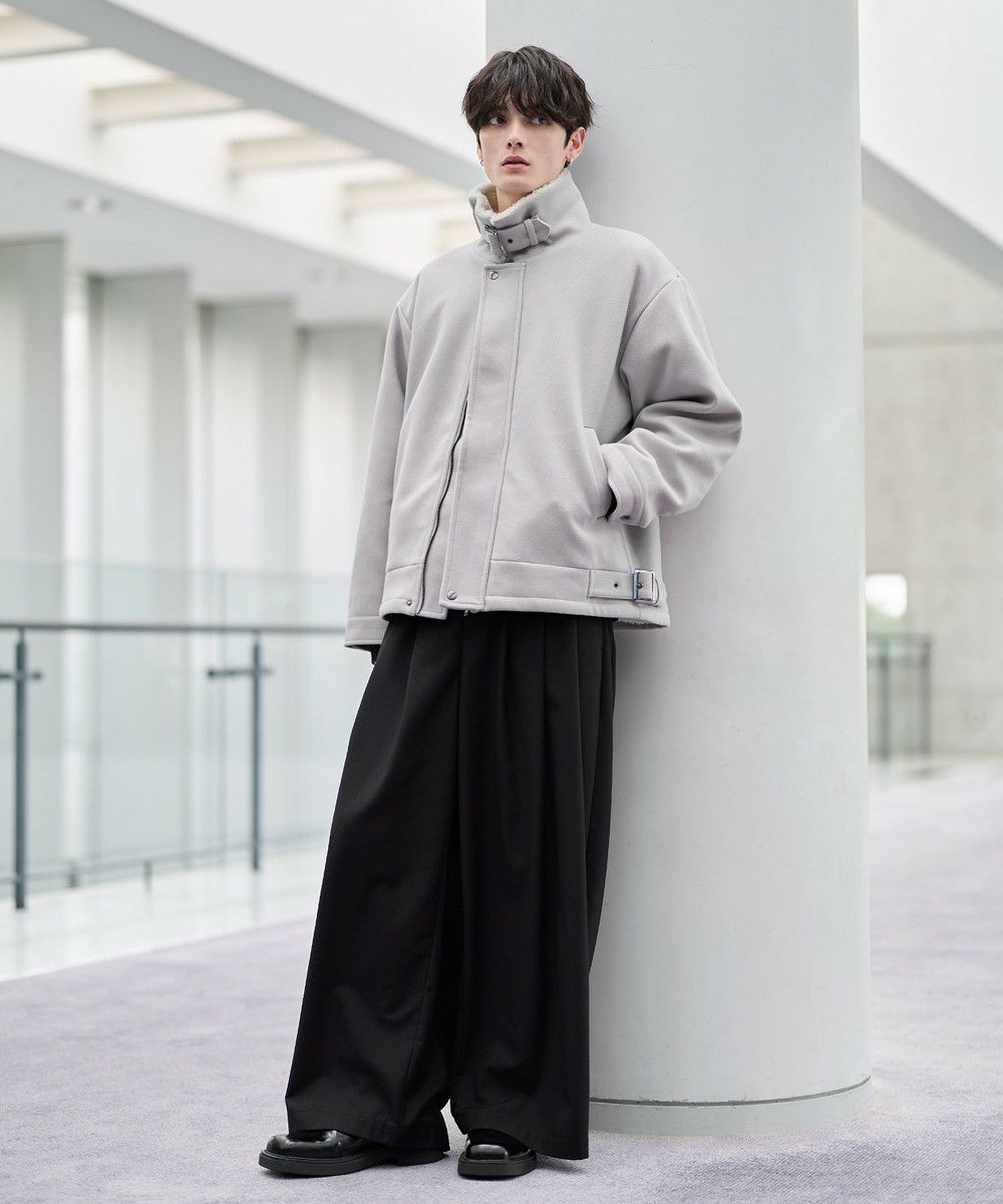 ビッグシルエット裏ボアメルトン2wayショートブルゾン | ASTRONOMY