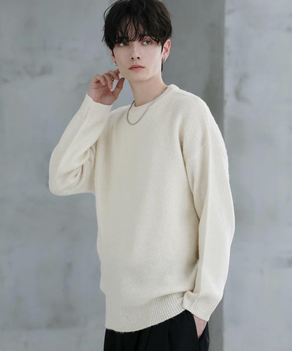 モヘアタッチマルチカラークルーネックニット | ASTRONOMY