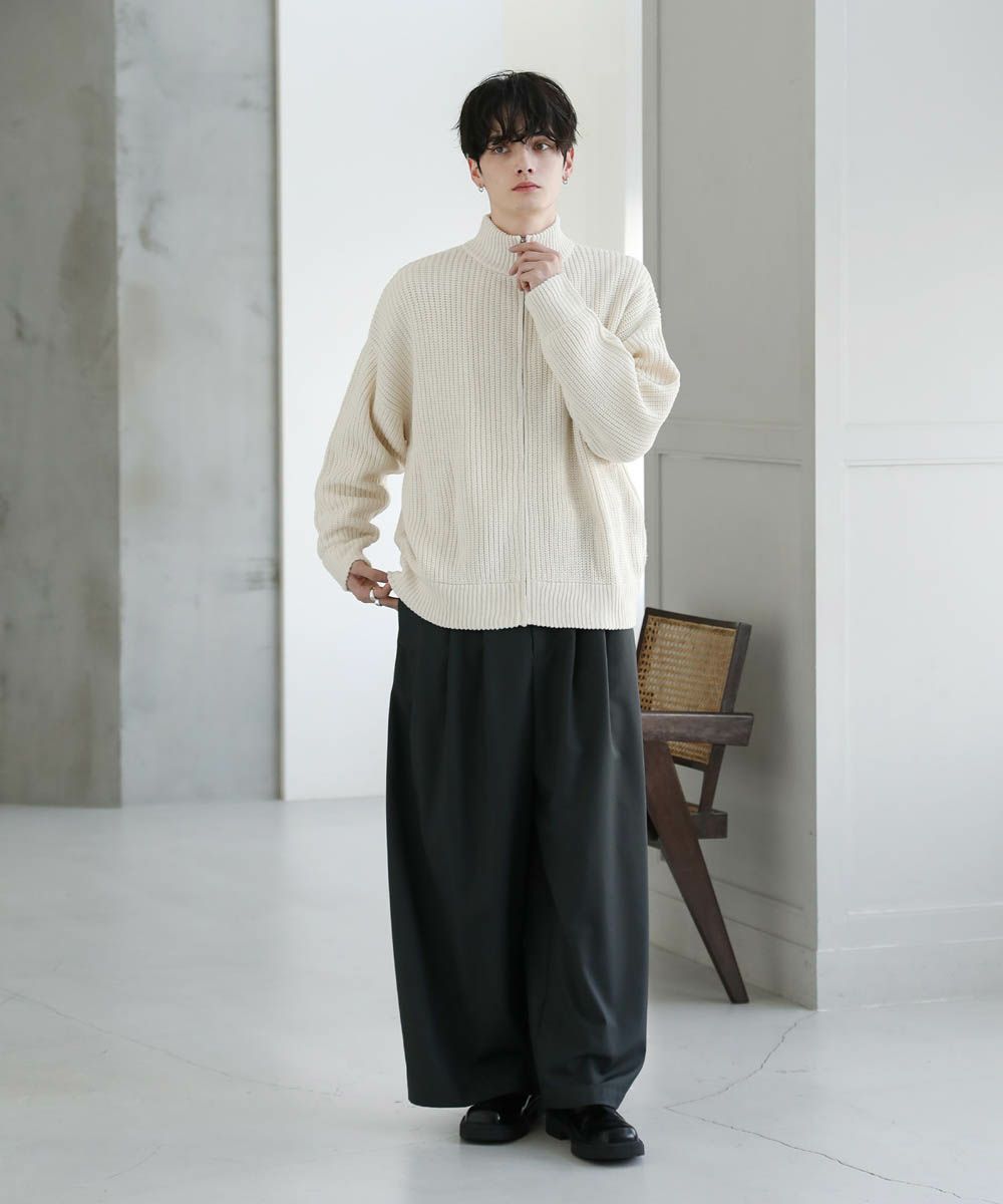 ビッグシルエット畦編みショート丈ドライバーズニット | ASTRONOMY