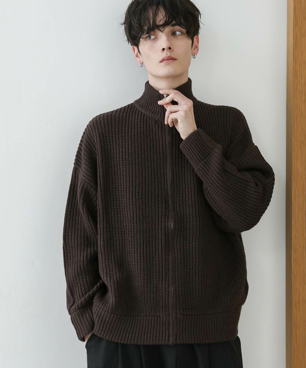 ビッグシルエット畦編みショート丈ドライバーズニット | ASTRONOMY