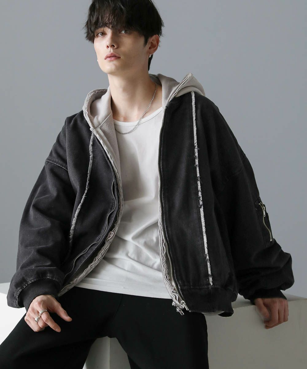 フリンジ切替ヘビーウェイトデニムMA-1 | ASTRONOMY