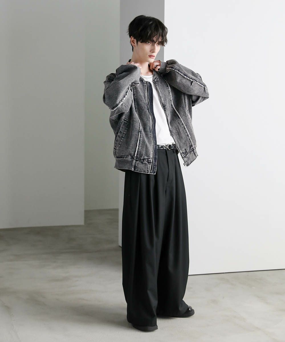 フリンジ切替ヘビーウェイトデニムMA-1 | ASTRONOMY