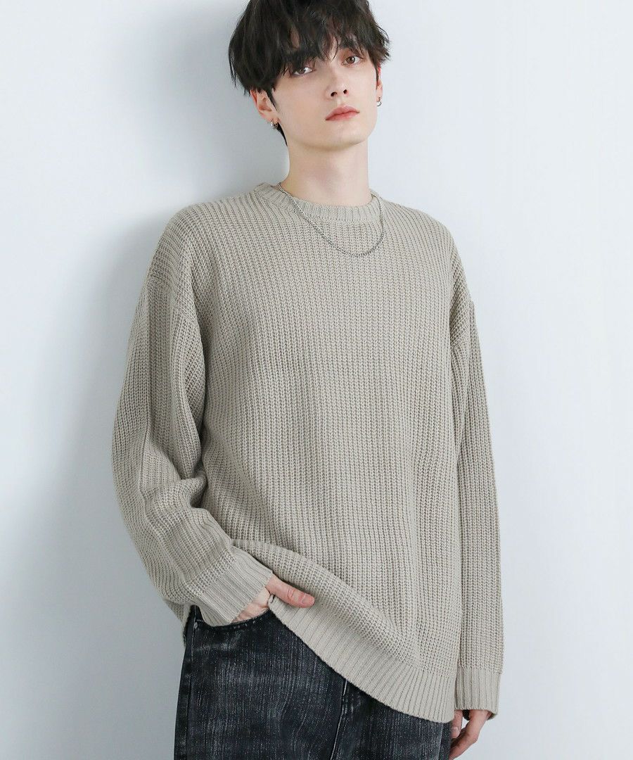 畦編みクルーネックニット | ASTRONOMY