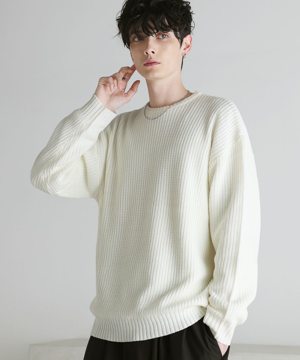 畦編みクルーネックニット | ASTRONOMY