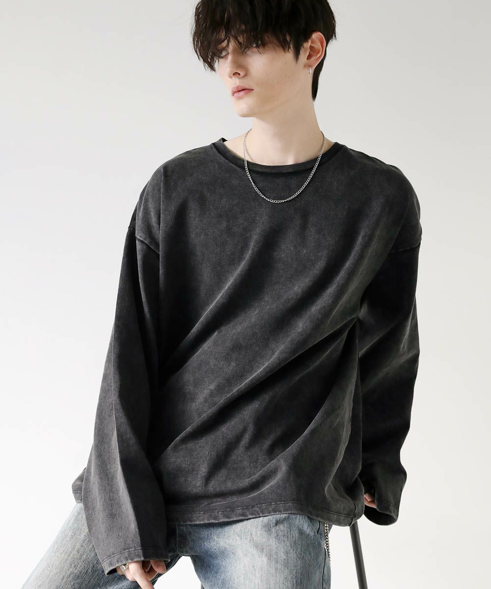国内配送★XLARGE★ピグメント加工 ロゴ 長袖T 残りわずか 3色 ラグスタイル LUXSTYLE ピグメント加工フェイクレイヤードロンT