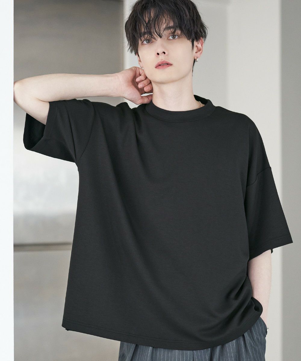 接触冷感 ポンチモックネック半袖カットソー | ASTRONOMY