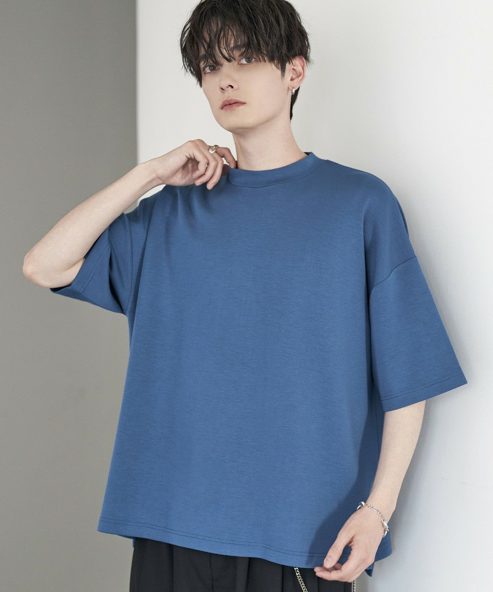 接触冷感 ポンチモックネック半袖カットソー | ASTRONOMY