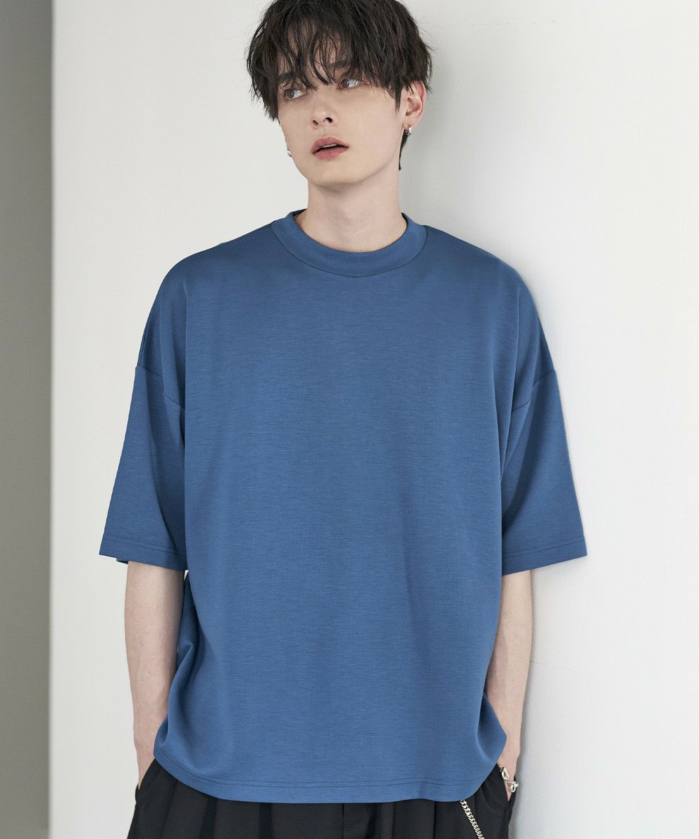 接触冷感 ポンチモックネック半袖カットソー | ASTRONOMY