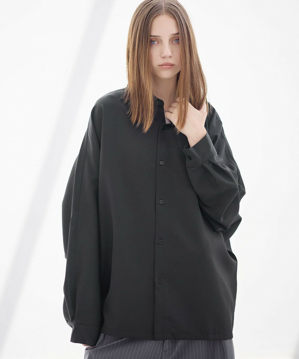 リッチドレープスムースビッグシルエットドルマン長袖シャツ TPU/総柄