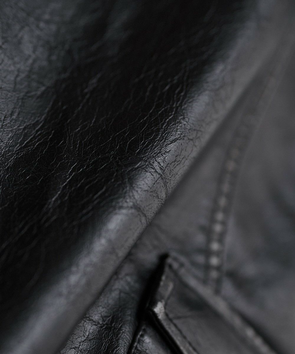 ヴィンテージ加工PU合皮ショート丈ブルゾン | ASTRONOMY