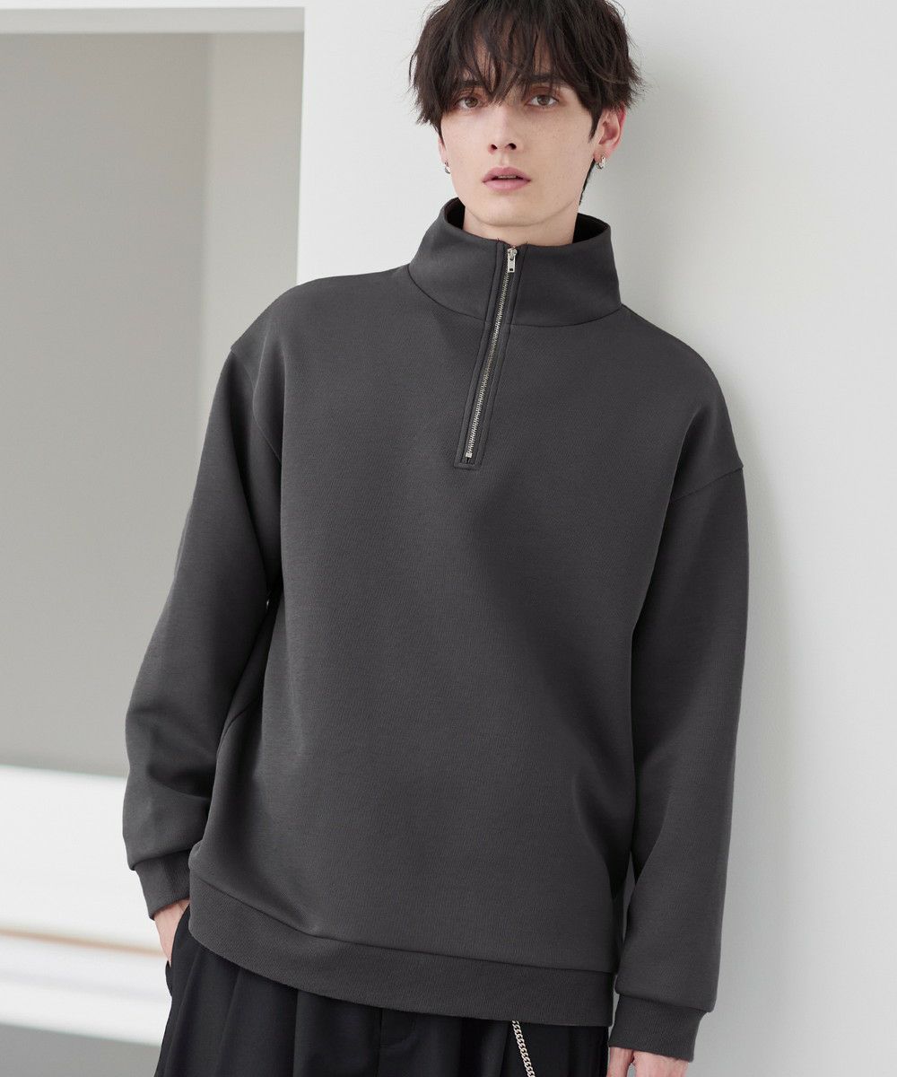 イージーケア】コットンポンチハーフジップ長袖プルオーバー | ASTRONOMY