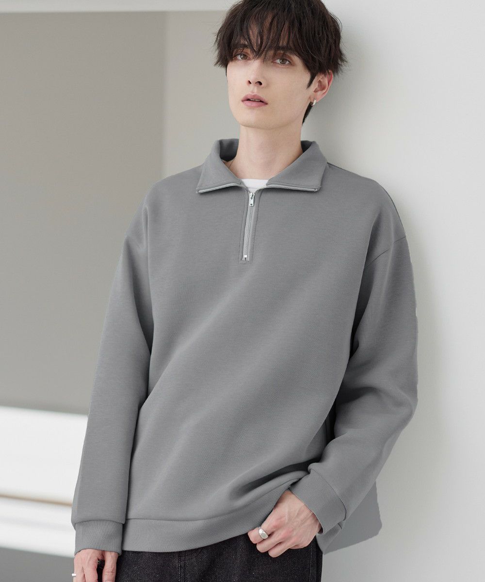 イージーケア】コットンポンチハーフジップ長袖プルオーバー | ASTRONOMY