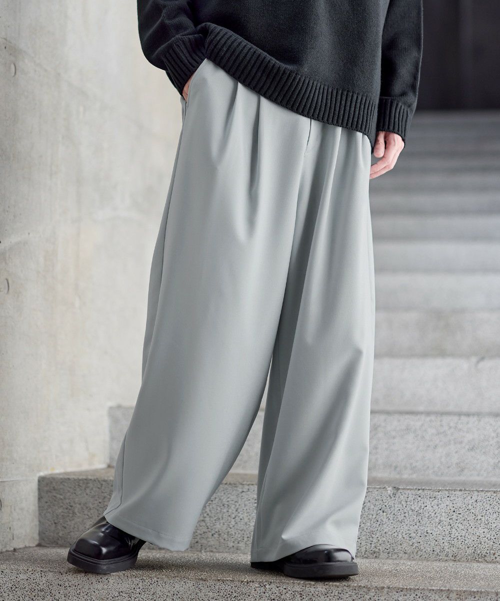 防シワ】2タックワイドストレートバギースラックス | ASTRONOMY