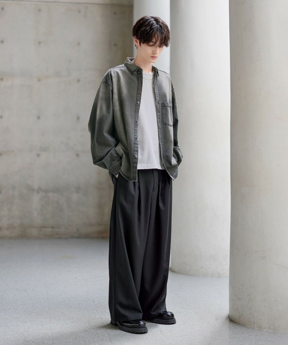 防シワ】2タックワイドストレートバギースラックス | ASTRONOMY