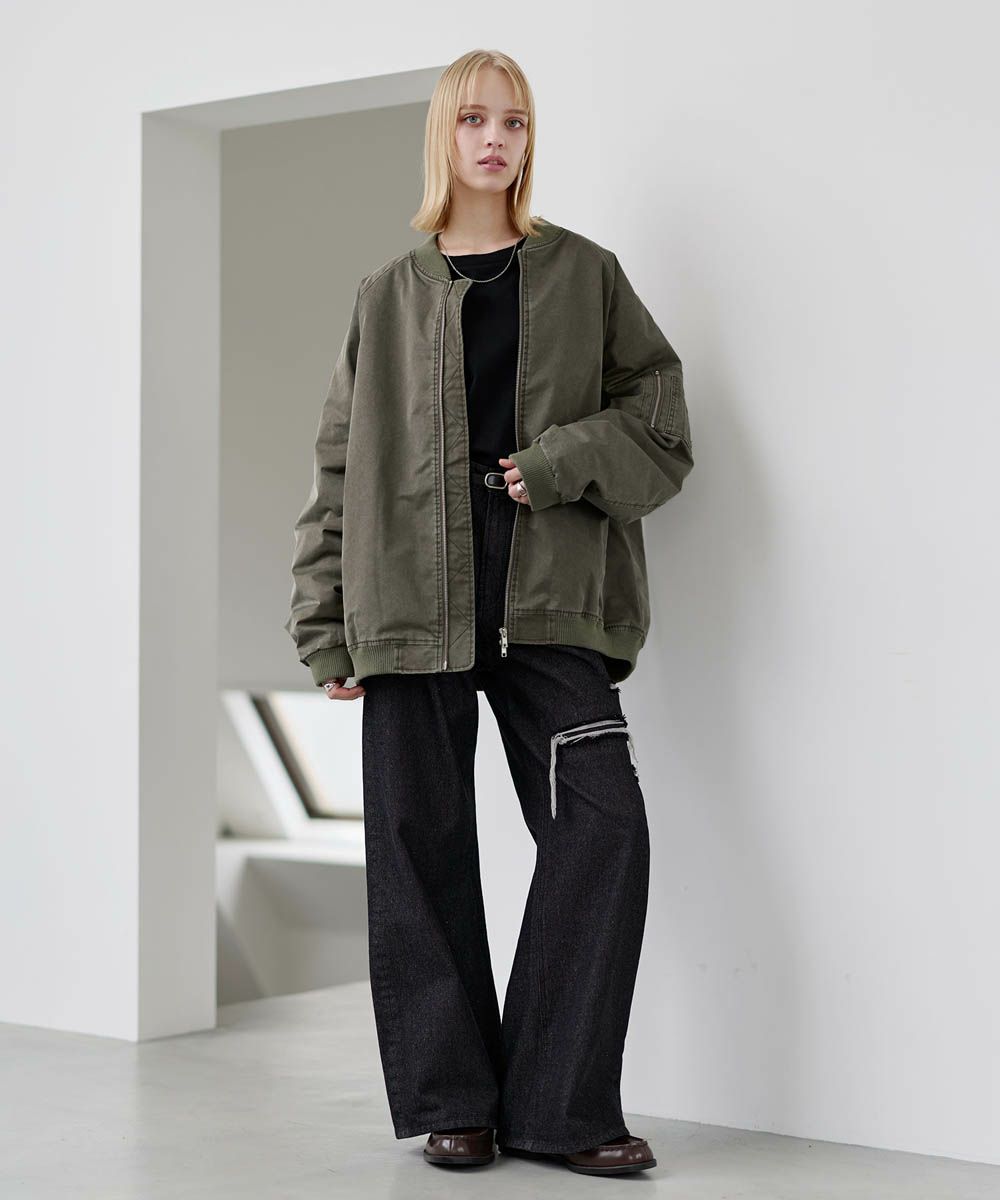 ヴィンテージ加工ビッグMA-1ボンバージャケット | ASTRONOMY