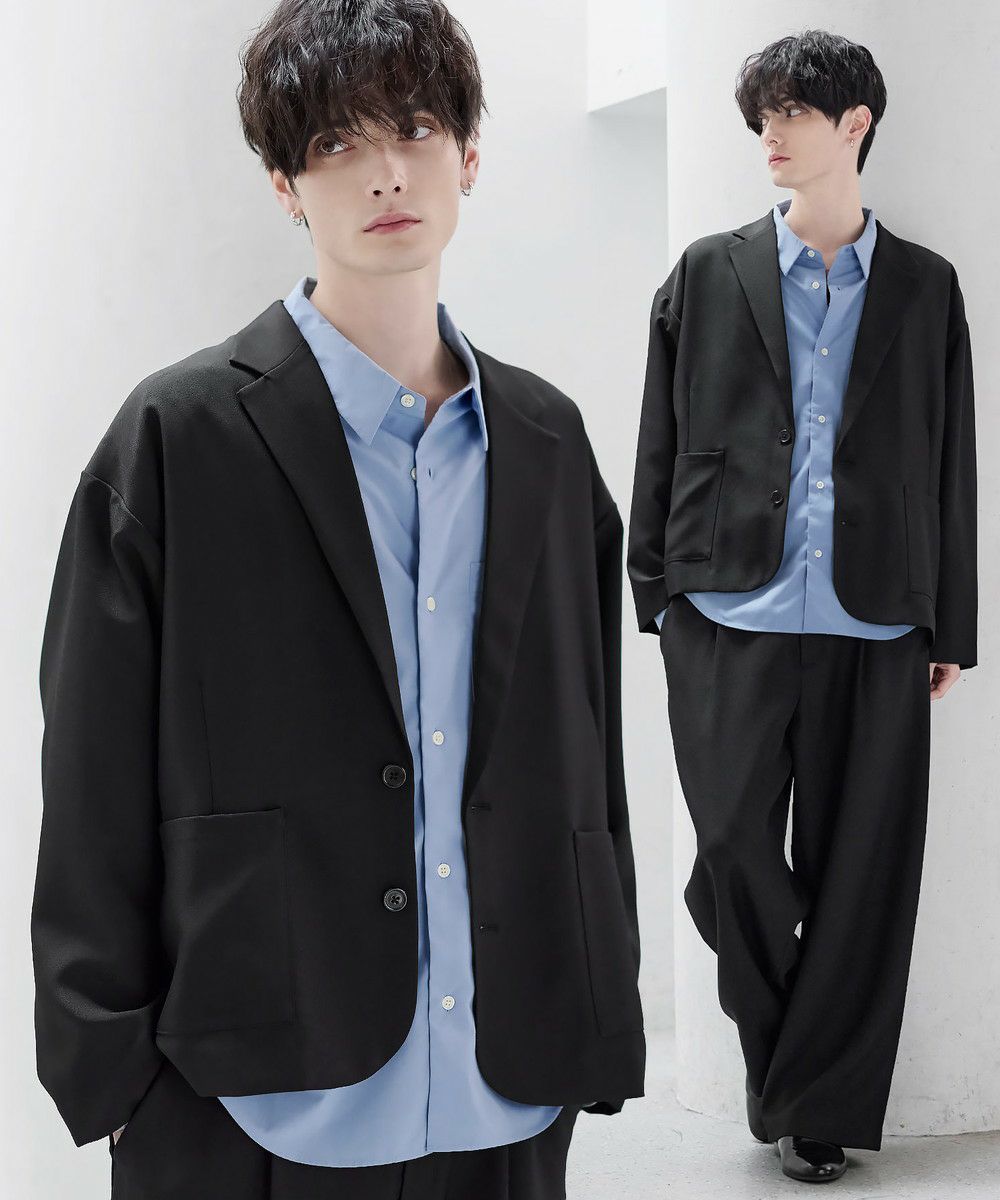 セットアップ 2点セット】防シワシングル/ダブルテーラード