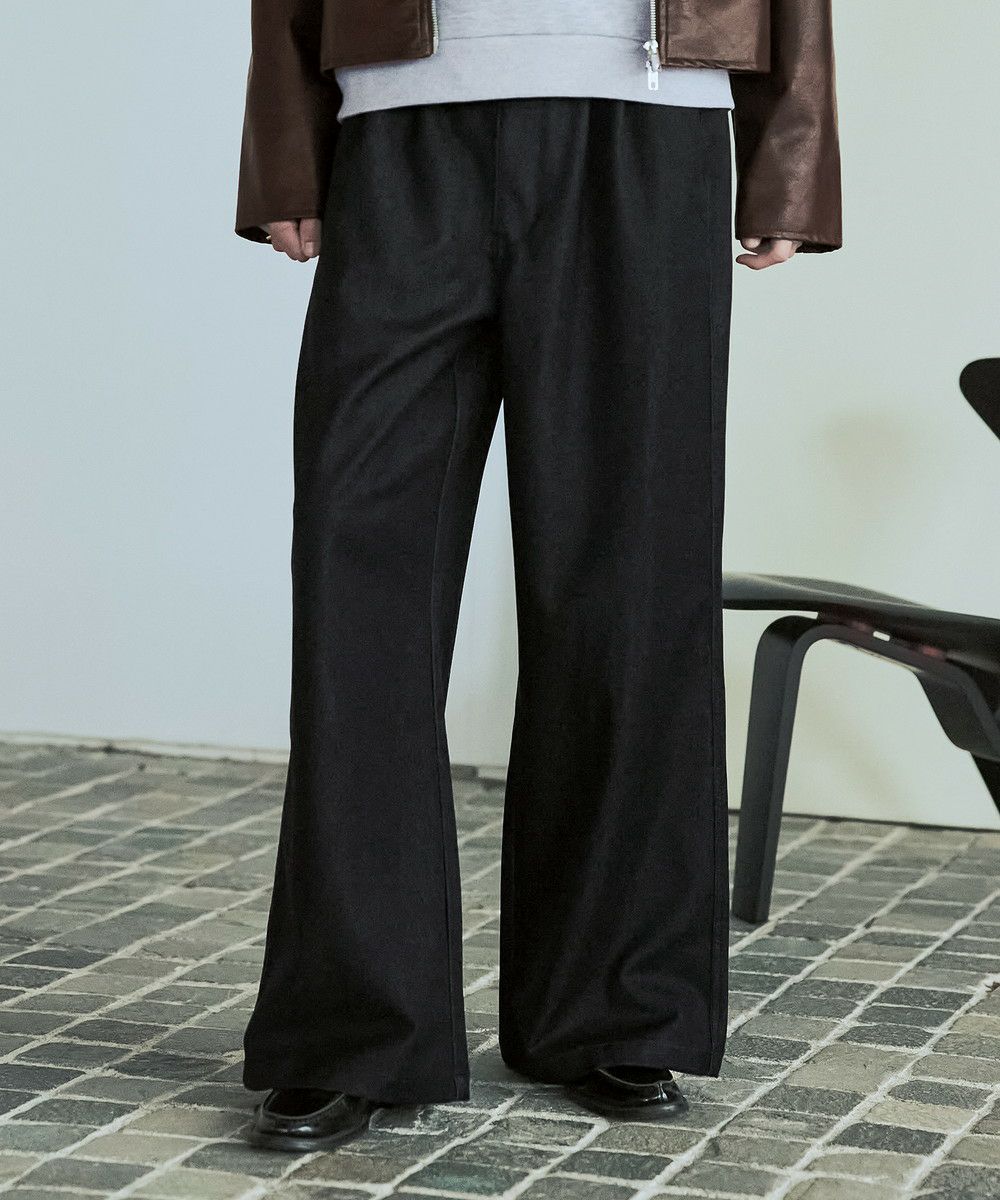 セットアップ対応】【ネバーリジット】ワイド2タックTRデニム