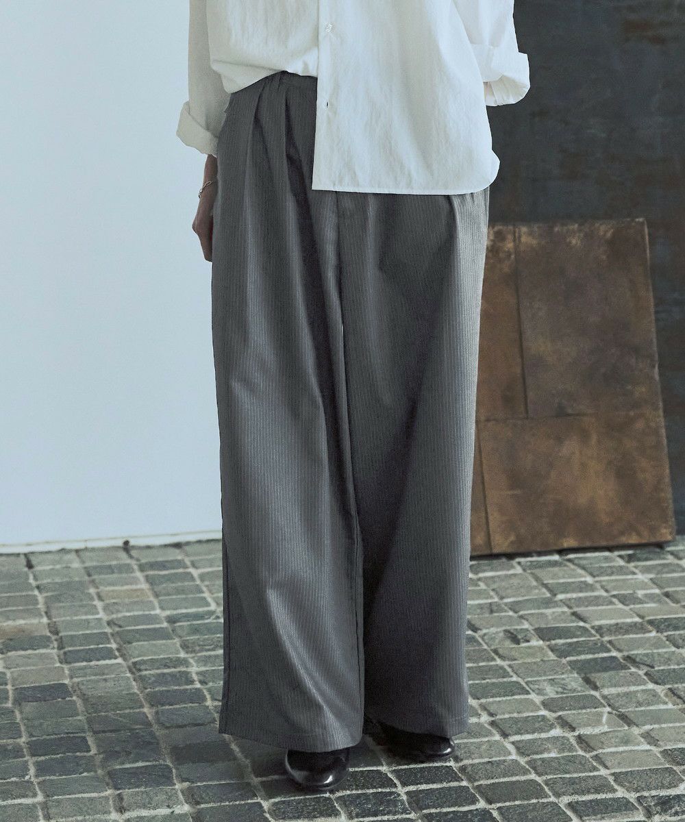 2タックTRストライプワイドストレートパンツ | ASTRONOMY